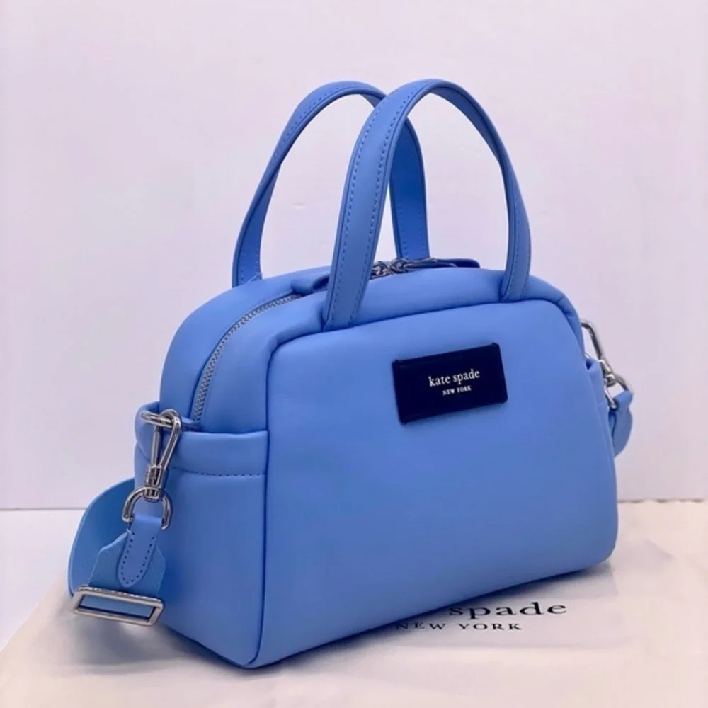 Kate Spade Puffed Satchel Crossbody Blue